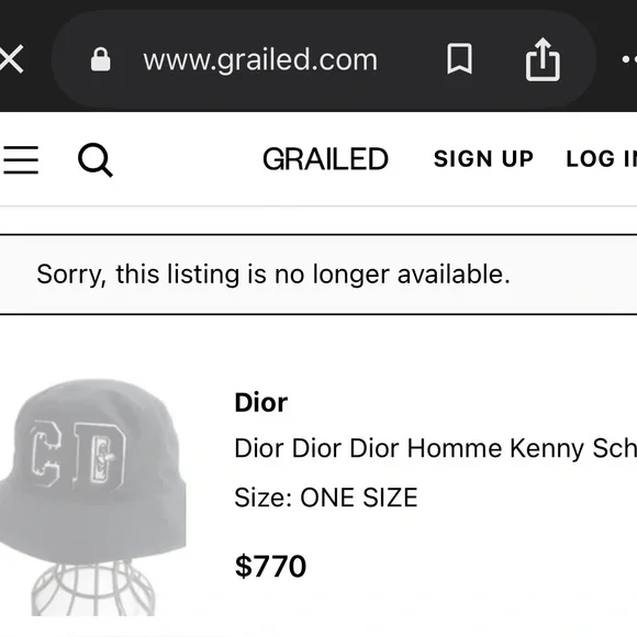 NEVER WORN DIOR x KENNY SCHARF MENS CD LOGO EMBROIDERED BUCKET HAT COTTON LG - Picture 14 of 14